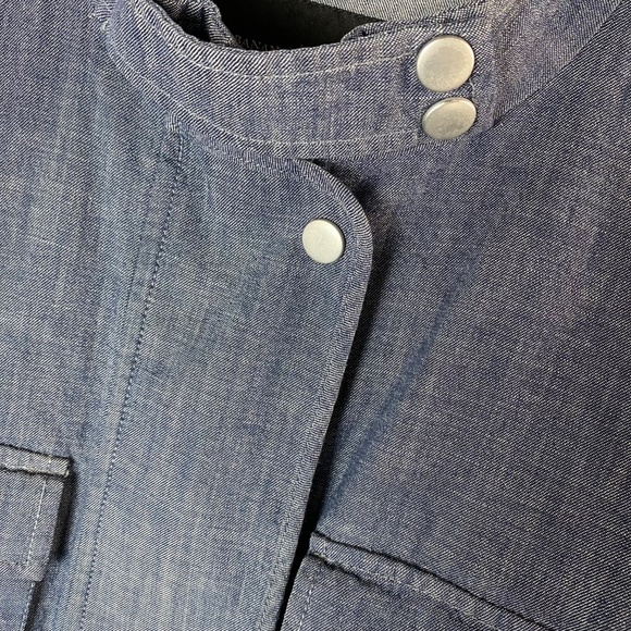 BANANA REPUBLIC - Chambray Jacket Unlined Standing Collar Size S - Picture 4 of 10
